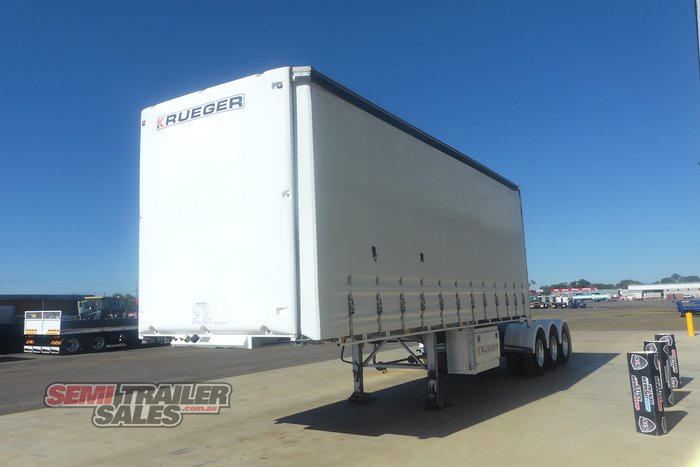 2020 Krueger 12 Pallet Flat Top Curtainsider A Trailer
