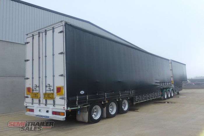 2007 Maxitrans 34 Pallet Double Dropdeck Curtainsider B Double Set with Mezz