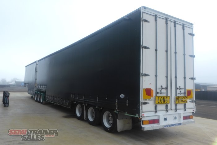 2007 Maxitrans 34 Pallet Double Dropdeck Curtainsider B Double Set with Mezz