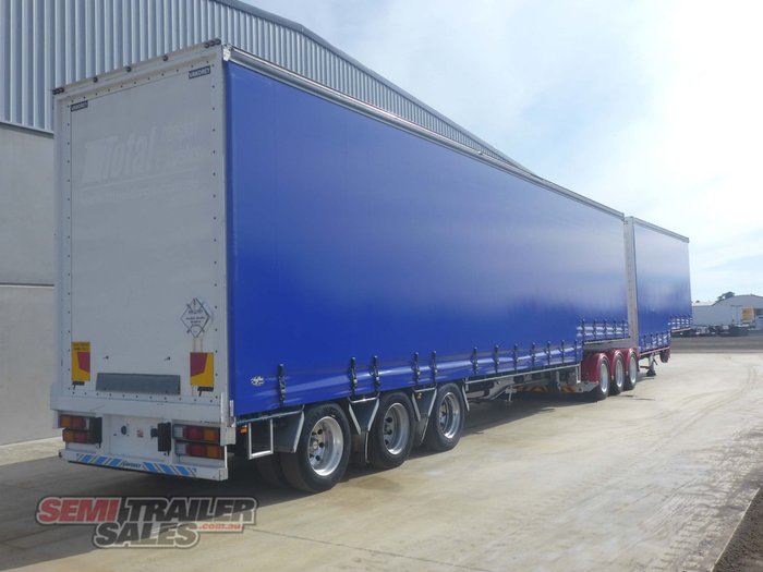 2014 Vawdrey 2015 and 2014 Vawdrey 34 Pallet Dropdeck Curtainsider B Double Set with Mezz