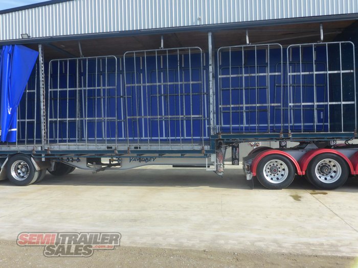 2014 Vawdrey 2015 and 2014 Vawdrey 34 Pallet Dropdeck Curtainsider B Double Set with Mezz