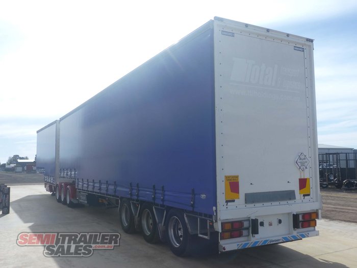 2014 Vawdrey 2015 and 2014 Vawdrey 34 Pallet Dropdeck Curtainsider B Double Set with Mezz