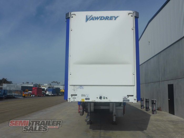 2014 Vawdrey 2015 and 2014 Vawdrey 34 Pallet Dropdeck Curtainsider B Double Set with Mezz
