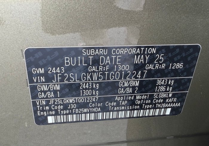 2025 SUBARU FORESTER TOURING