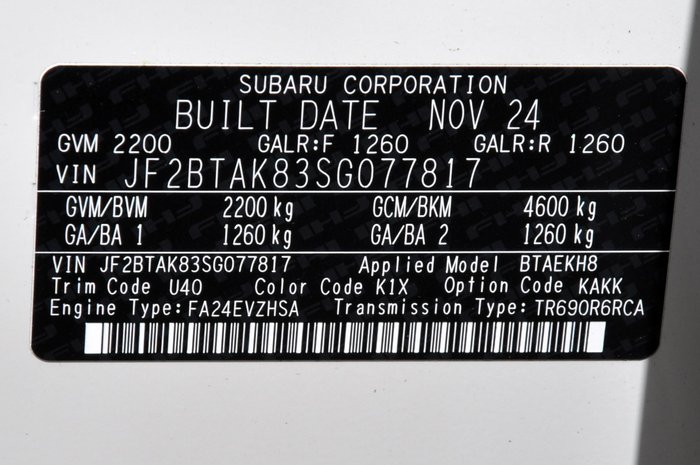 2024 Subaru OUTBACK MY24 Subaru Outback Sport XT (BTADKH8)