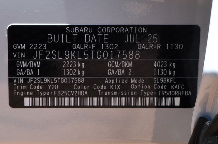 2025 Subaru FORESTER MY26 Subaru Forester Sport AWD Wagon CVT (SL9BKFL)