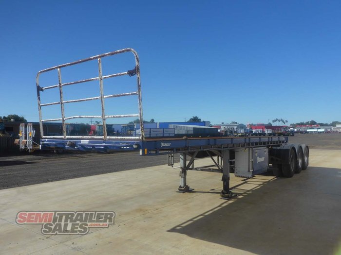 2008 Vawdrey 12 Pallet Flat Top A Trailer with 20FT Container Pins