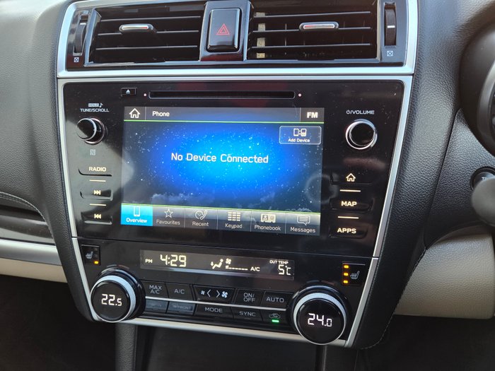 2019 SUBARU MY19 OUTBACK 2.5 PREMIUM WHITE