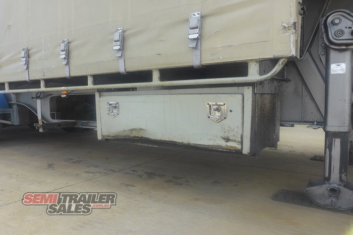 2003 Maxitrans 12 Pallet Dropdeck Curtainsider A Trailer with Mezz