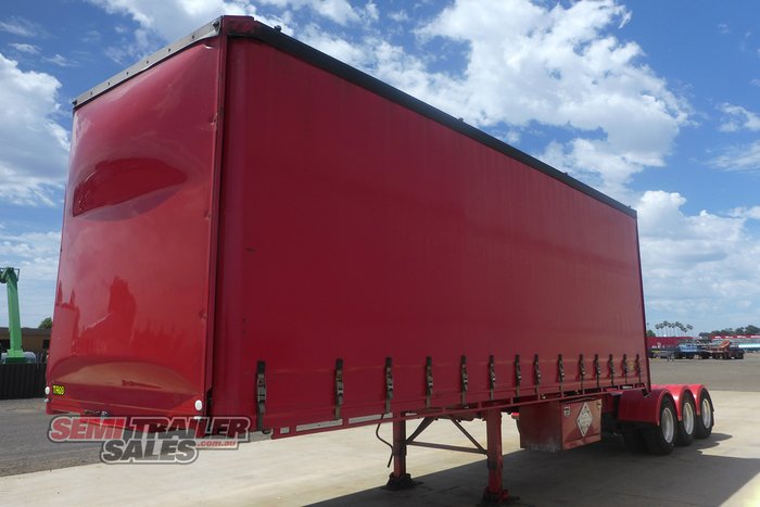 2009 Barker 12 Pallet Flat Deck Curtainsider A Trailer