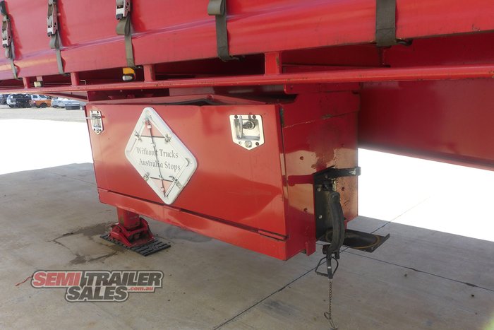 2009 Barker 12 Pallet Flat Deck Curtainsider A Trailer