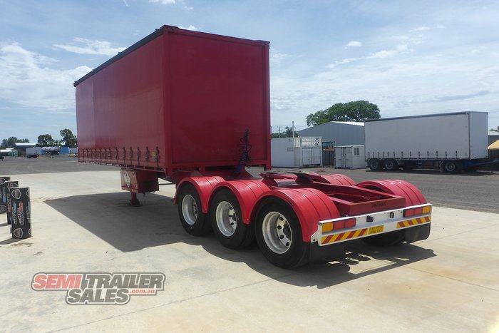2009 Barker 12 Pallet Flat Deck Curtainsider A Trailer
