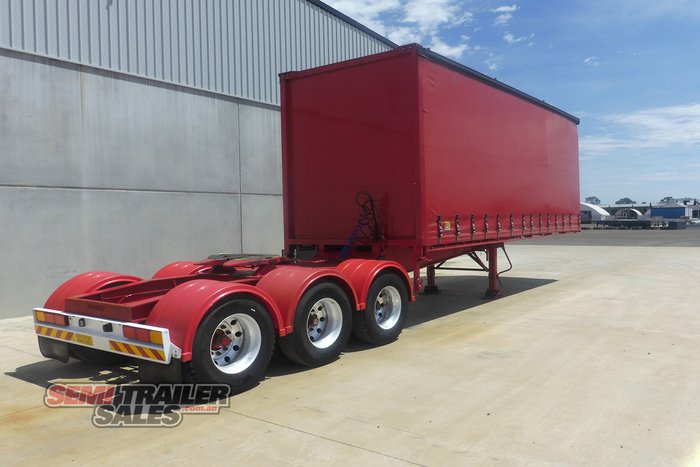 2009 Barker 12 Pallet Flat Deck Curtainsider A Trailer