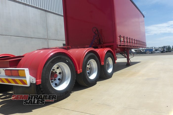 2009 Barker 12 Pallet Flat Deck Curtainsider A Trailer