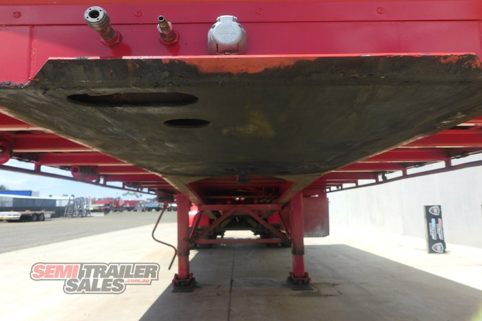 2009 Barker 12 Pallet Flat Deck Curtainsider A Trailer