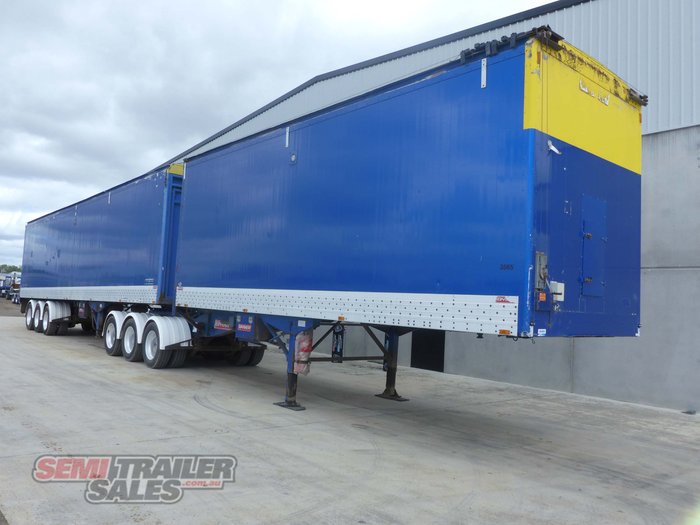 2008 Barker Chip Bin B Double Set Platform Tippers