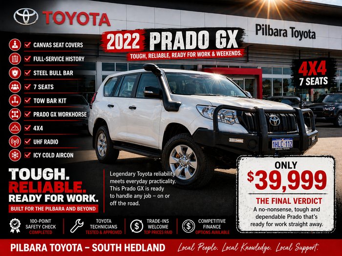 2022 Toyota Prado GX White