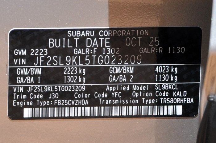 2025 Subaru FORESTER MY26 Subaru Forester AWD Wagon CVT (SL9BKCL)