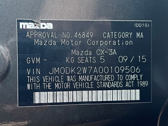 2015 MAZDA CX-3 MAXX (FWD)