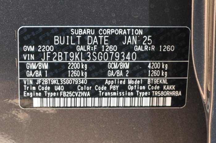 2025 Subaru OUTBACK MY25 Subaru Outback Sport AWD Wagon (BT9EKNL)