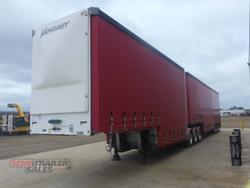 2015 Vawdrey 34 Pallet Double Dropdeck Curtainsider B Double SEt with Mezz
