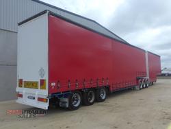 2015 Vawdrey 34 Pallet Double Dropdeck Curtainsider B Double SEt with Mezz