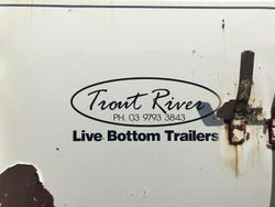 2013 Hino 2844 6X4 Trout River Live Bottom Body Ex Govt Low Klm Chip Spreader All Extras Fract New 2844 6X4 RIGIDS WHITE