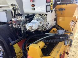 2013 Hino 2844 6X4 Trout River Live Bottom Body Ex Govt Low Klm Chip Spreader All Extras Fract New 2844 6X4 RIGIDS WHITE