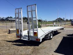 2020 TAGALONG 7,4 Mt Deck Hyd Ramps Leg Wb Tb Tie Downs Etc $30000+Gst WHITE