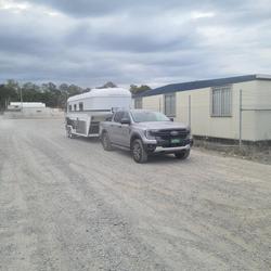 2024 McNeill 3 Horse Enclosed Gooseneck White