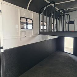 2024 McNeill 3 Horse Enclosed Gooseneck White
