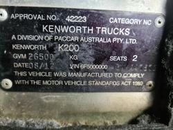 2012 Kenworth K200 Series White