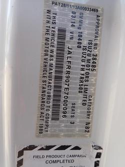 2014 Isuzu Frr 500 Long F SERIES WHITE