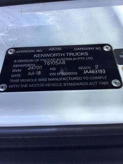 2018 Kenworth T610 Sar Full Kw Maint Rebuild Hst $230000+Gst T610 DAY CAB WHITE