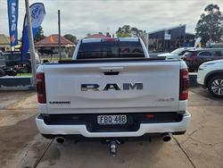 2023 RAM LARAMIE 1500 SPORT MY23 1500 Laramie Sport Crew Cab RamBox (with tonneau and bed divider) Bright White