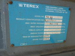 2002 Terex Ta40 WHITE