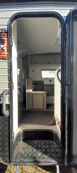 2023 JB Caravans Dirt Road Xtreme 22' Front Door