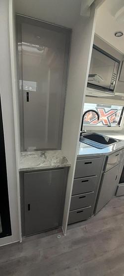 2023 JB Caravans Dirt Road Xtreme 22' Front Door