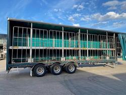 2016 Vawdrey 24P Drop Deck Curtain Sider Auto Mezz Decks Green