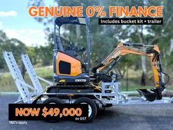 CASE CE Cx17d Mini Excavator, Trailer And Buckets