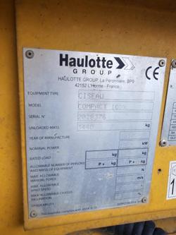 2017 Haulotte Compact 10Dx Yellow