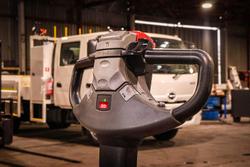 2012 Toyota Staxio Swe120s Power Stacker Orange