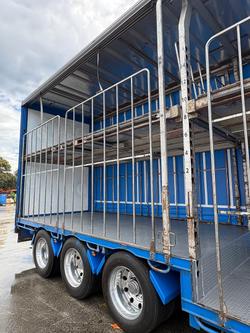 2014 Vawdrey St3 34 Pallet Double Drop Deck Mezzaine, Sliding Blue