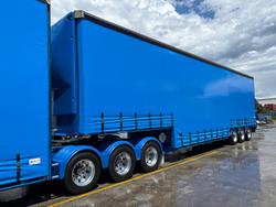 2014 Vawdrey St3 34 Pallet Double Drop Deck Mezzaine, Sliding Blue