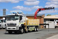 2023 Isuzu F Series FYJ300-350 Crane Truck White