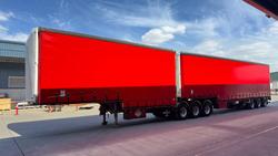 2008 Krueger 34P Drop Deck Mezzanine B Double Red