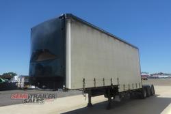 2004 Vawdrey 12 Pallet Dropdeck Curtainsider with Mezz