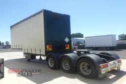 2004 Vawdrey 12 Pallet Dropdeck Curtainsider with Mezz
