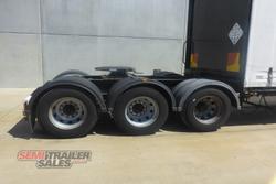 2004 Vawdrey 12 Pallet Dropdeck Curtainsider with Mezz