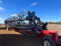 2013 Massey Ferguson
9560 Header And 2015 40 Foot 9255 Dynaflex Front